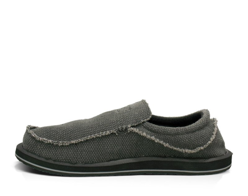 Sanuk Chiba Men's Shoes Black | Canada 272QMA